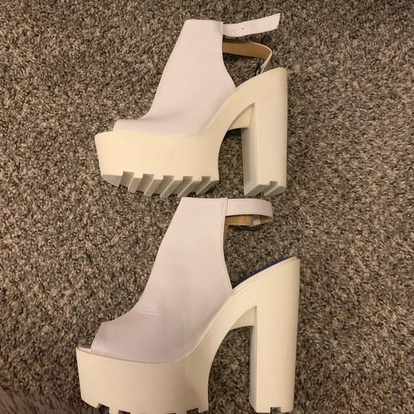 (SOLD) Public Desire White Platform Heels - Picture 8 of 12